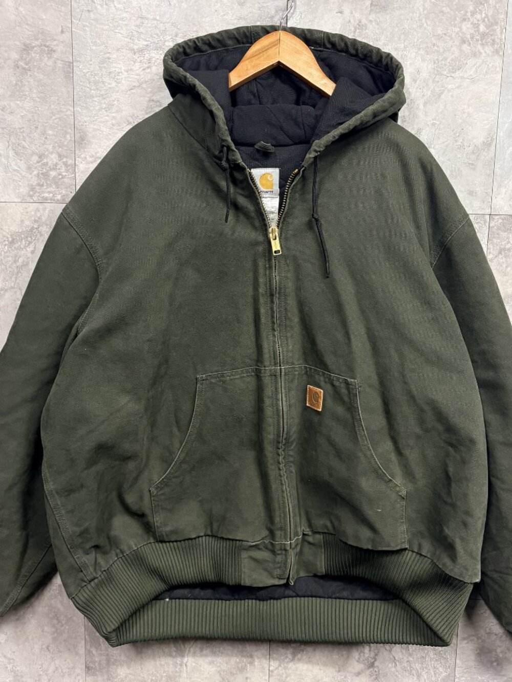 Carhartt J130 Active Jacket Men's 2XL Moss Green Quilted Flannel Lined